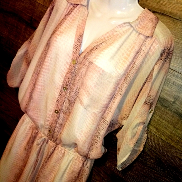 Kaya Di Koko Dress Size M Pink Snakeskin NWOT - Picture 5 of 16